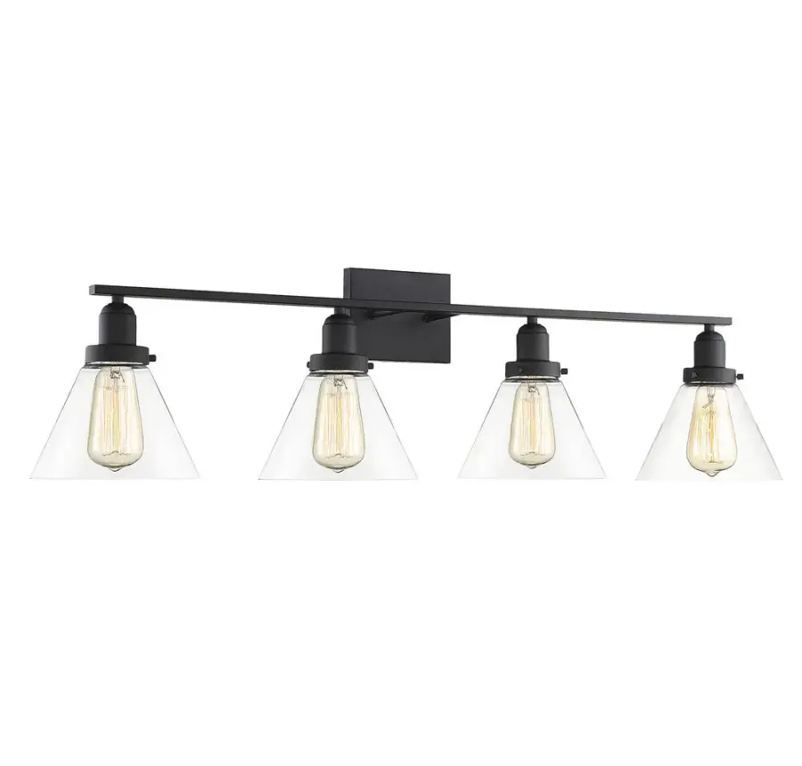 Drake 4-Light Bathroom Vanity Light in Black - Image 3