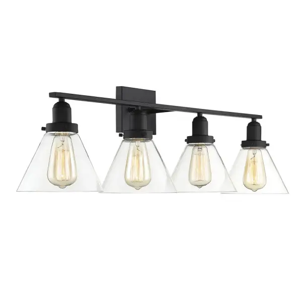 Drake 4-Light Bathroom Vanity Light in Black - Image 4