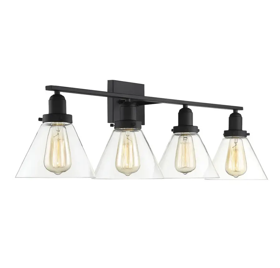 Drake 4-Light Bathroom Vanity Light in Black - Image 4