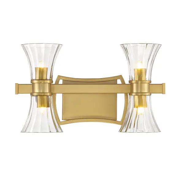 Bennington 4-Light LED Bathroom Vanity Light in Warm Brass