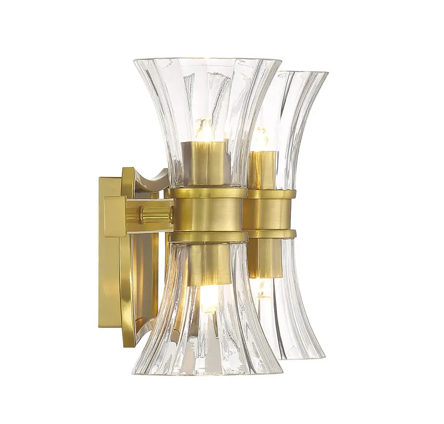 Bennington 4-Light LED Bathroom Vanity Light in Warm Brass - Image 5