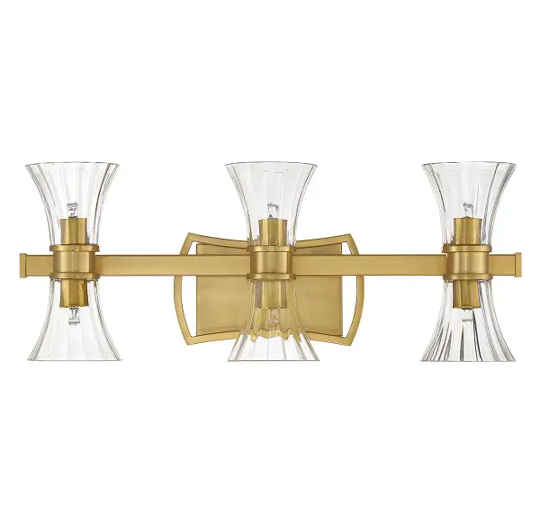 Bennington 6-Light LED Bathroom Vanity Light in Warm Brass - alternate view