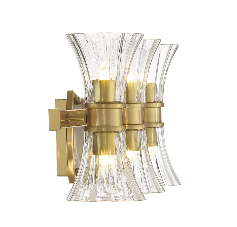 Bennington 6-Light LED Bathroom Vanity Light in Warm Brass - Image 5