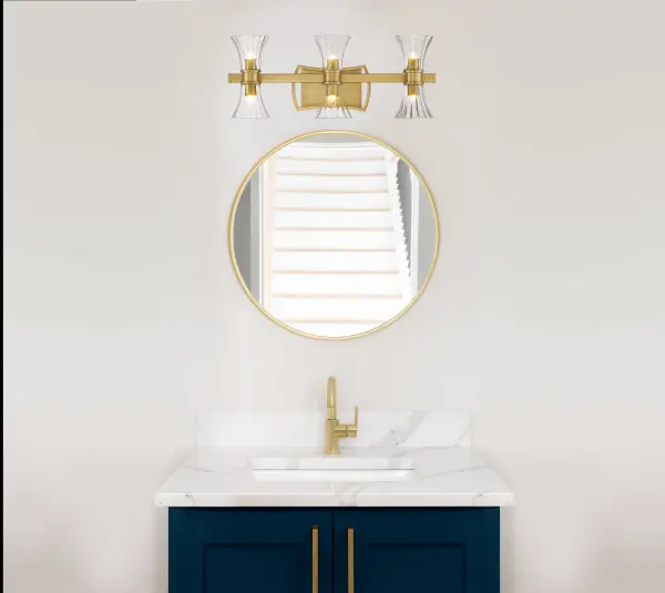 Bennington 6-Light LED Bathroom Vanity Light in Warm Brass - Image 6
