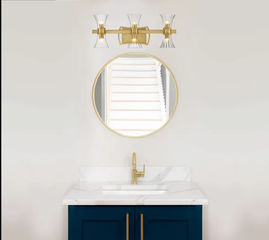 Bennington 6-Light LED Bathroom Vanity Light in Warm Brass - Image 6