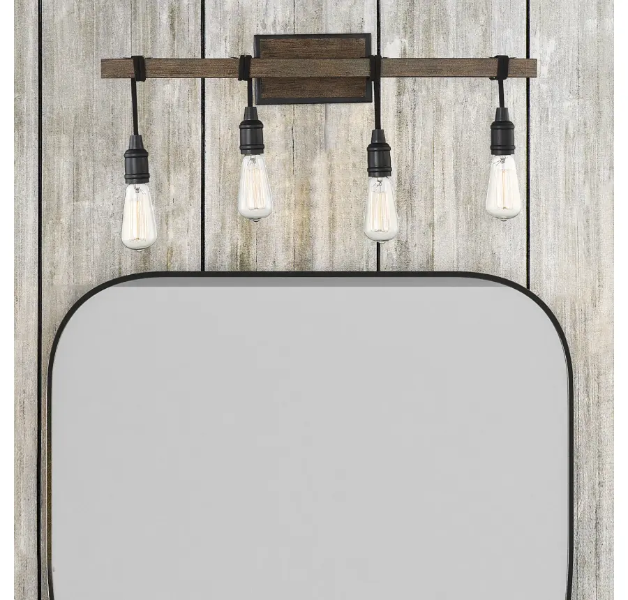 Burgess 4-Light Bathroom Vanity Light in Durango - Image 5