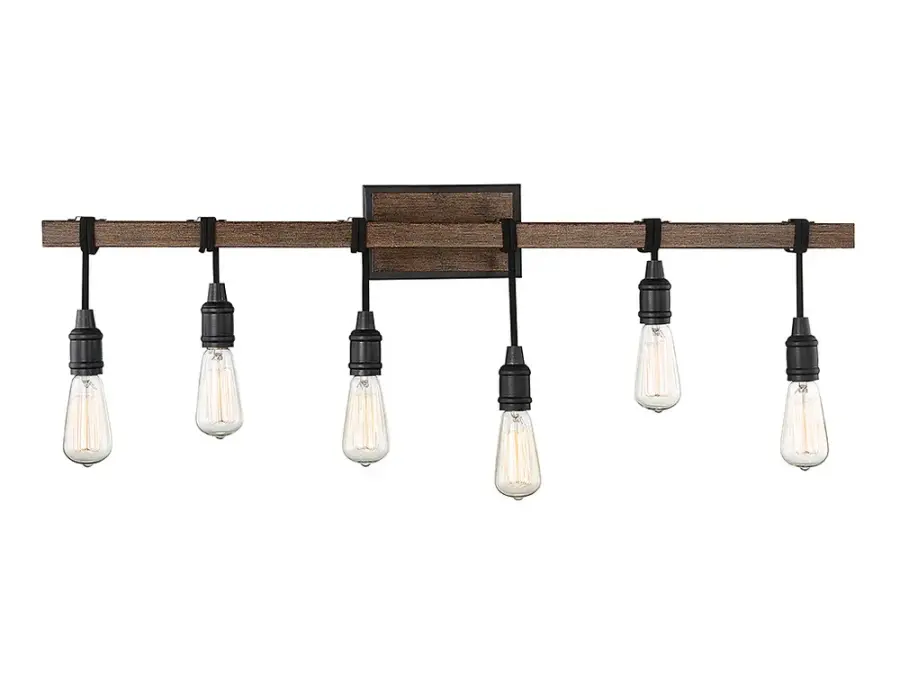 Burgess 6-Light Bathroom Vanity Light in Durango - Image 1