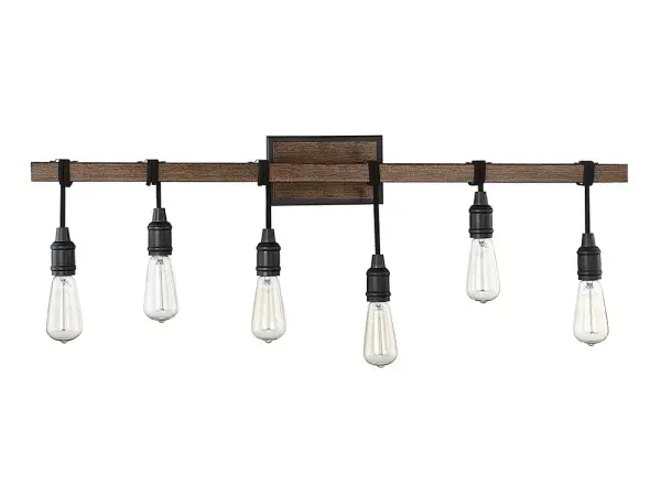 Burgess 6-Light Bathroom Vanity Light in Durango - alternate view