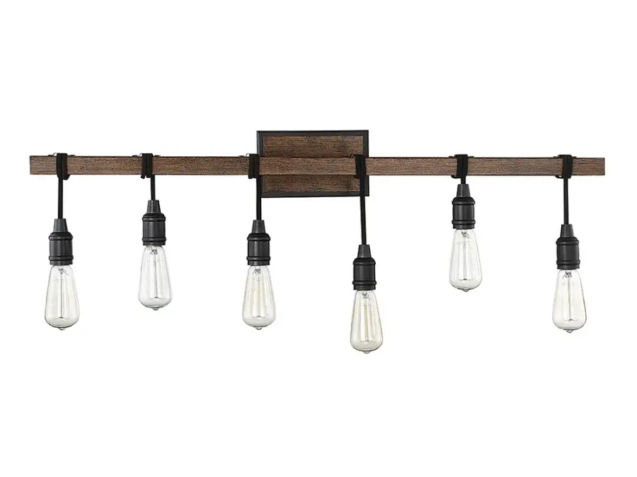 Burgess 6-Light Bathroom Vanity Light in Durango - Image 2