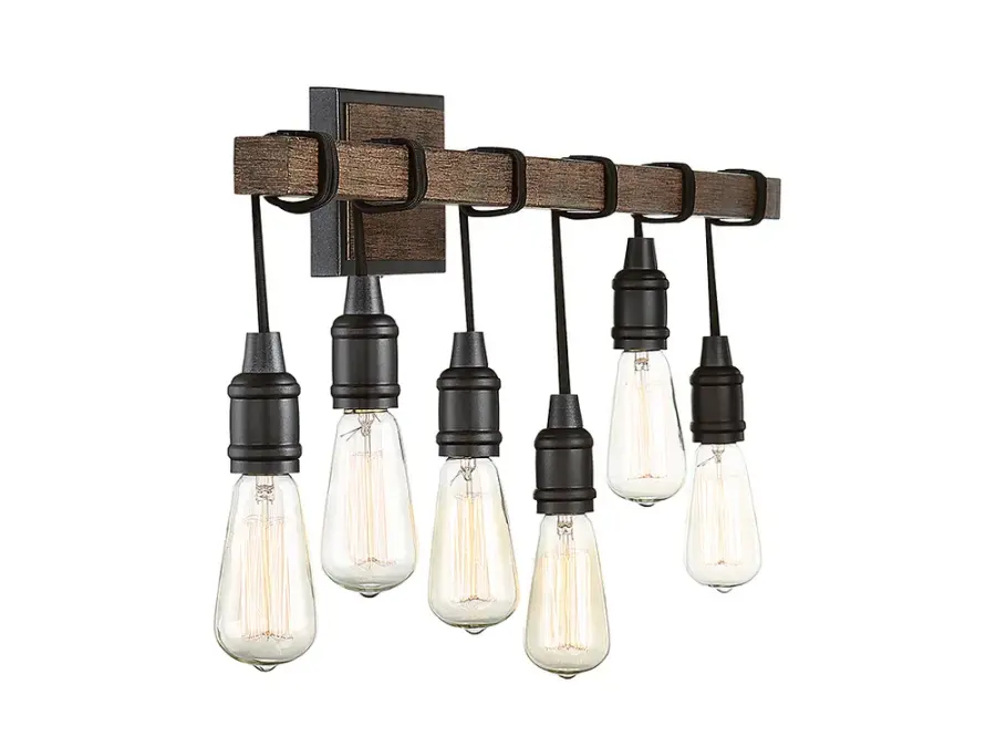 Burgess 6-Light Bathroom Vanity Light in Durango - Image 5