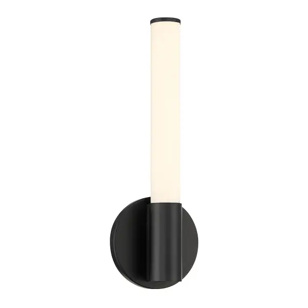 Connor 14" Mini Tube LED Cylinder Vanity Light in Black - Image 1