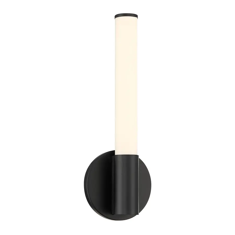 Connor 14" Mini Tube LED Cylinder Vanity Light in Black - Image 1