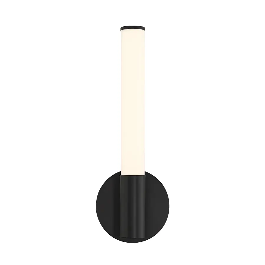 Connor 14" Mini Tube LED Cylinder Vanity Light in Black - Image 3