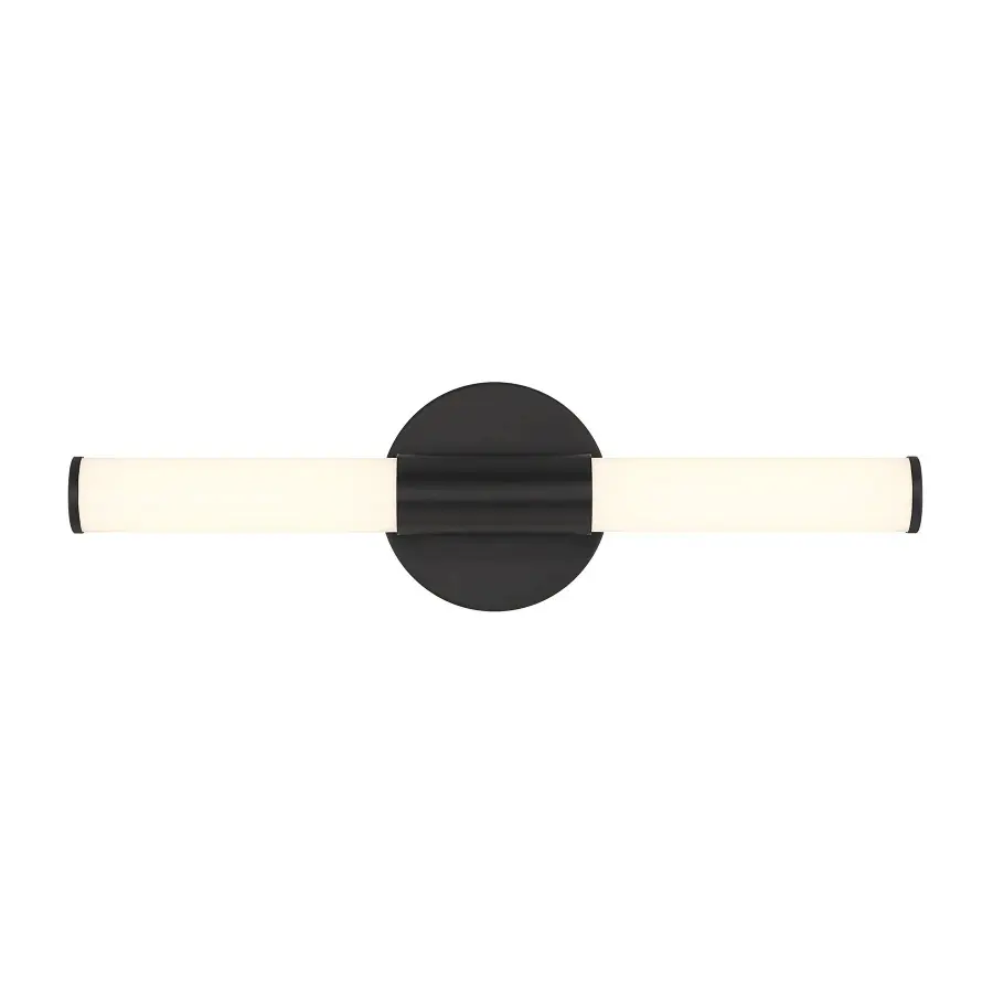 Connor 18" Mini Tube LED Cylinder Vanity Light in Black - Image 1
