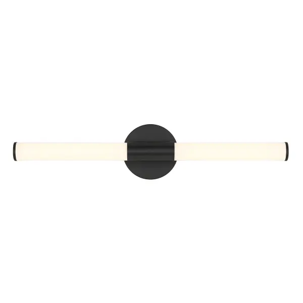 Connor 24" Mini Tube LED Cylinder Vanity Light in Black - Image 1