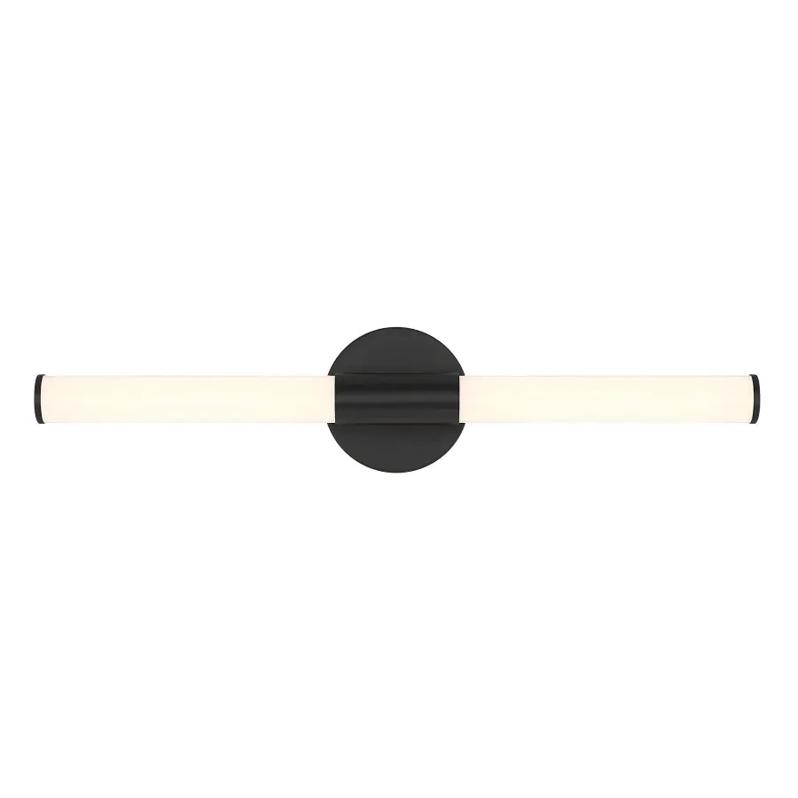 Connor 24" Mini Tube LED Cylinder Vanity Light in Black - Image 1