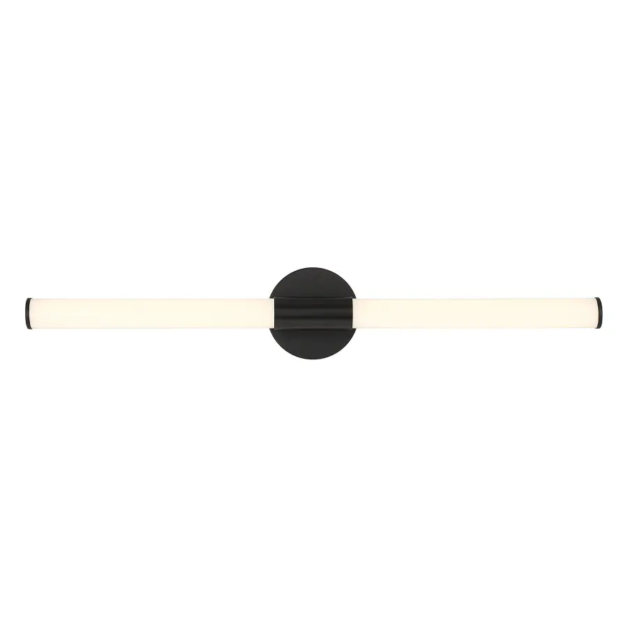 Connor 30" Mini Tube LED Cylinder Vanity Light in Black - Image 1