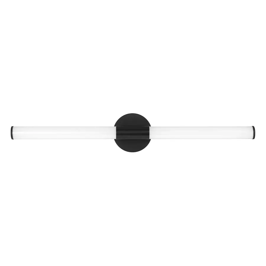 Connor 30" Mini Tube LED Cylinder Vanity Light in Black - Image 2