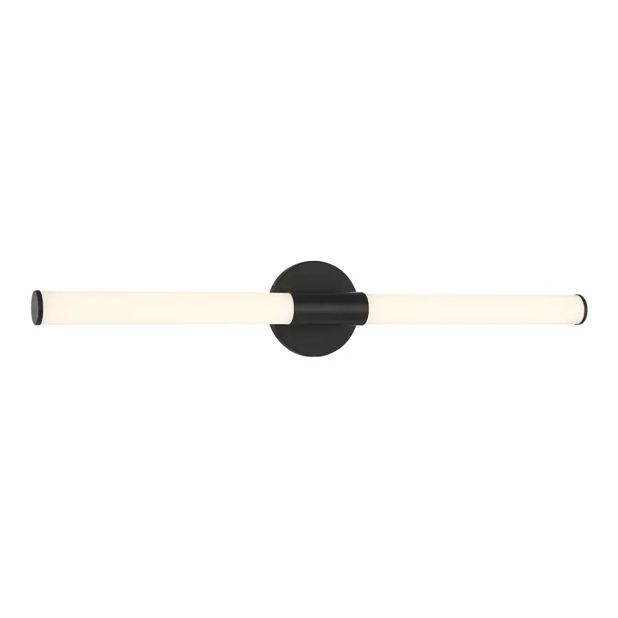 Connor 30" Mini Tube LED Cylinder Vanity Light in Black - Image 3