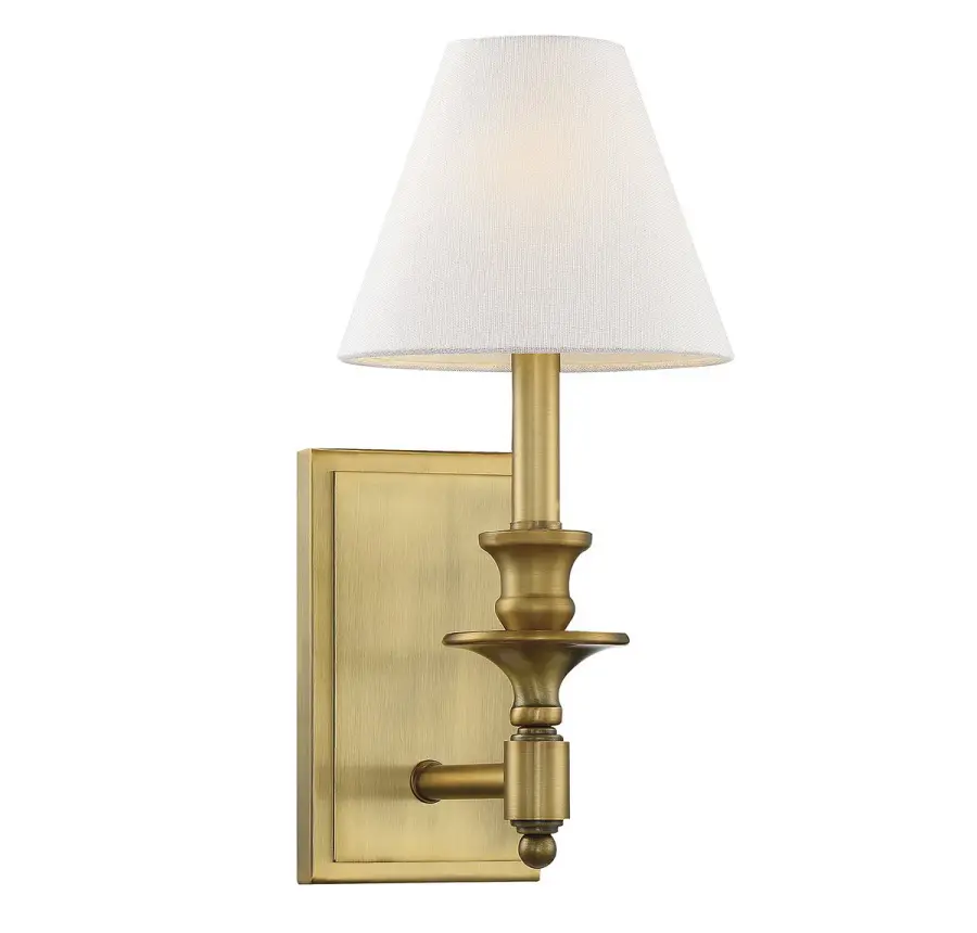 Washburn One Light Wall Sconce in Warm Brass - Image 1