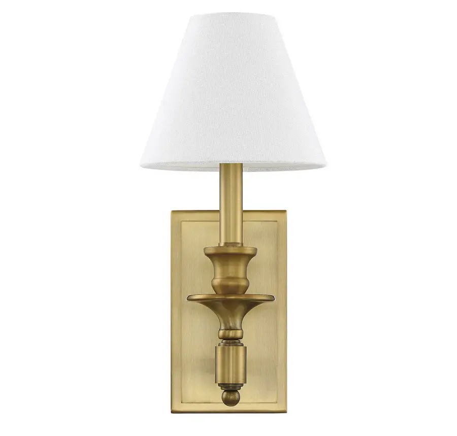 Washburn One Light Wall Sconce in Warm Brass - Image 2