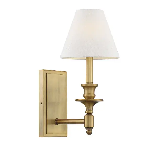 Washburn One Light Wall Sconce in Warm Brass - Image 3