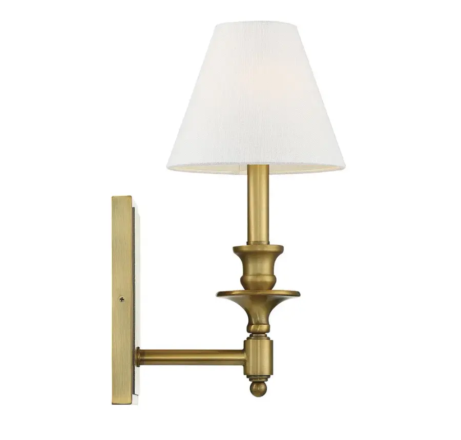 Washburn One Light Wall Sconce in Warm Brass - Image 4