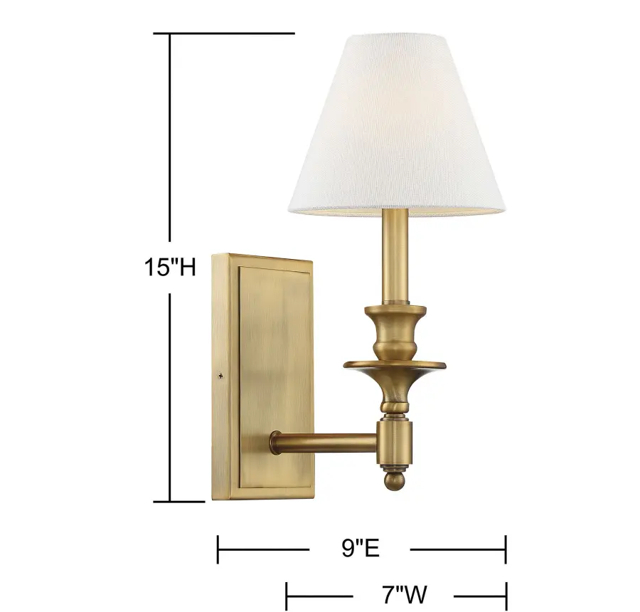 Washburn One Light Wall Sconce in Warm Brass - Image 5