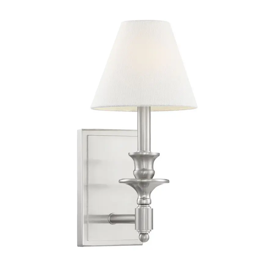 Washburn 1-Light Wall Sconce in Satin Nickel - Image 1
