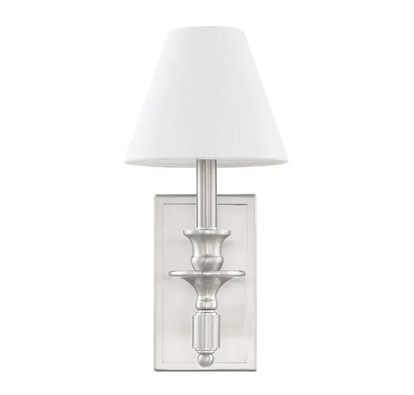 Washburn 1-Light Wall Sconce in Satin Nickel - alternate view