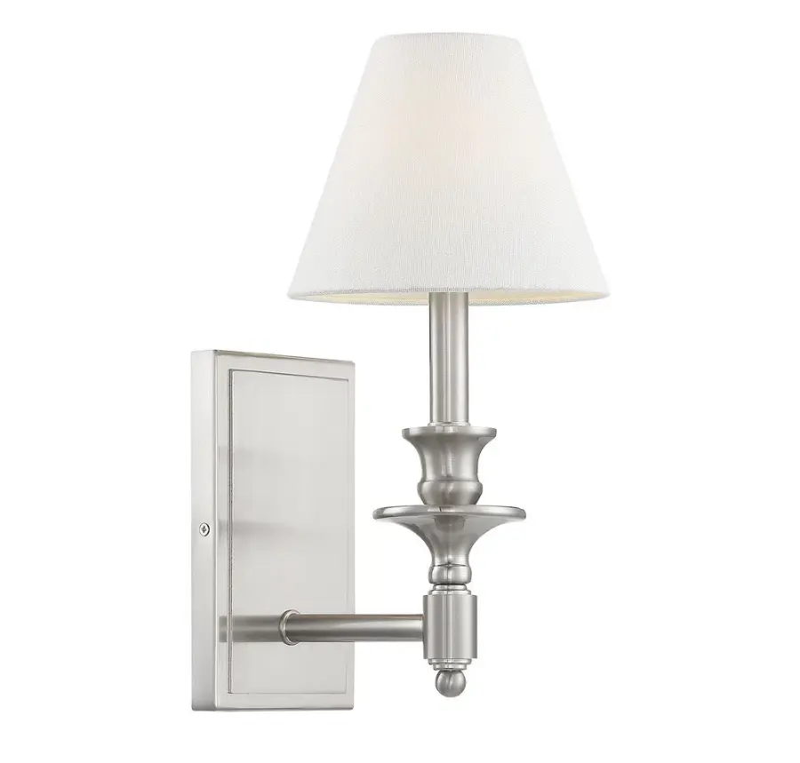 Washburn 1-Light Wall Sconce in Satin Nickel - Image 3