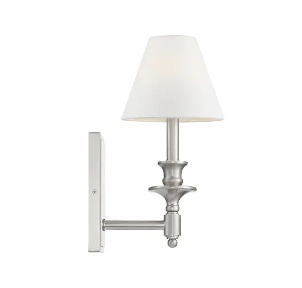 Washburn 1-Light Wall Sconce in Satin Nickel - Image 4