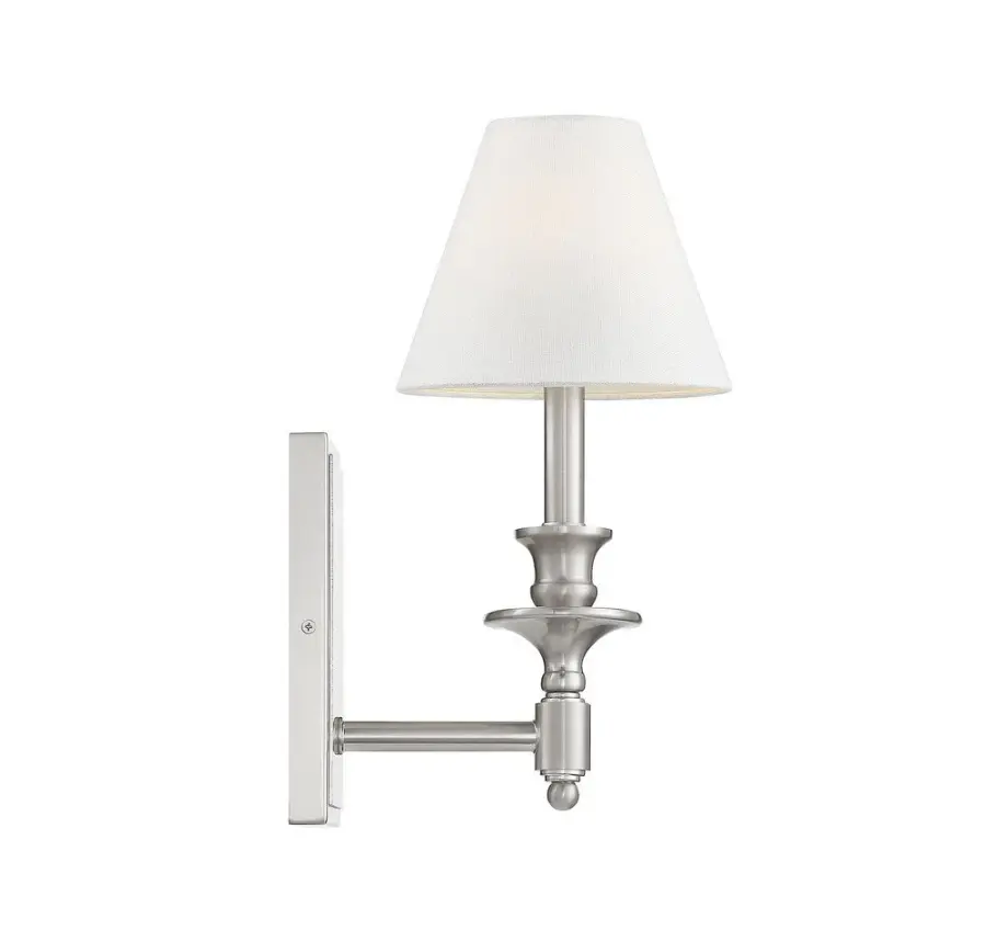 Washburn 1-Light Wall Sconce in Satin Nickel - Image 4