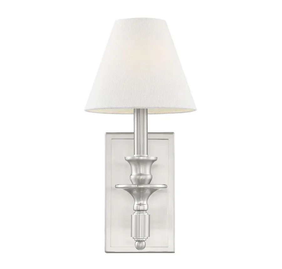 Washburn 1-Light Wall Sconce in Satin Nickel - Image 6