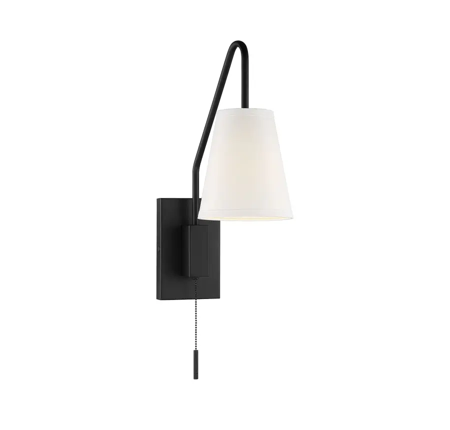Owen 1-Light Adjustable Wall Sconce in Matte Black - Image 1