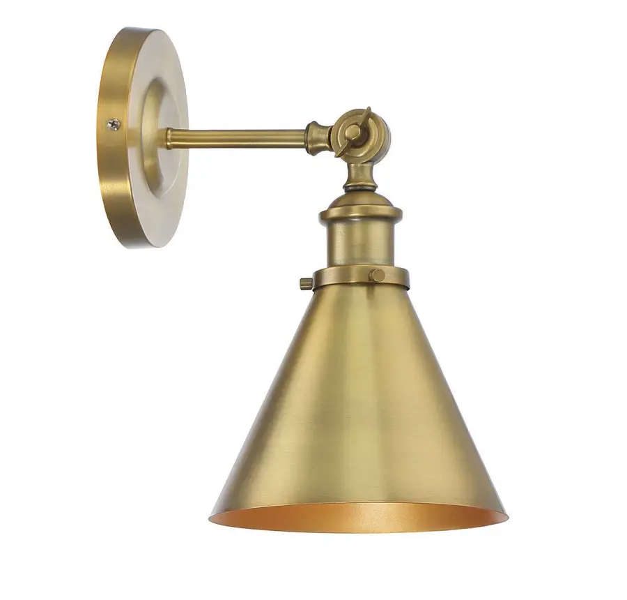Glenn One Light Wall Sconce in Warm Brass - Image 2