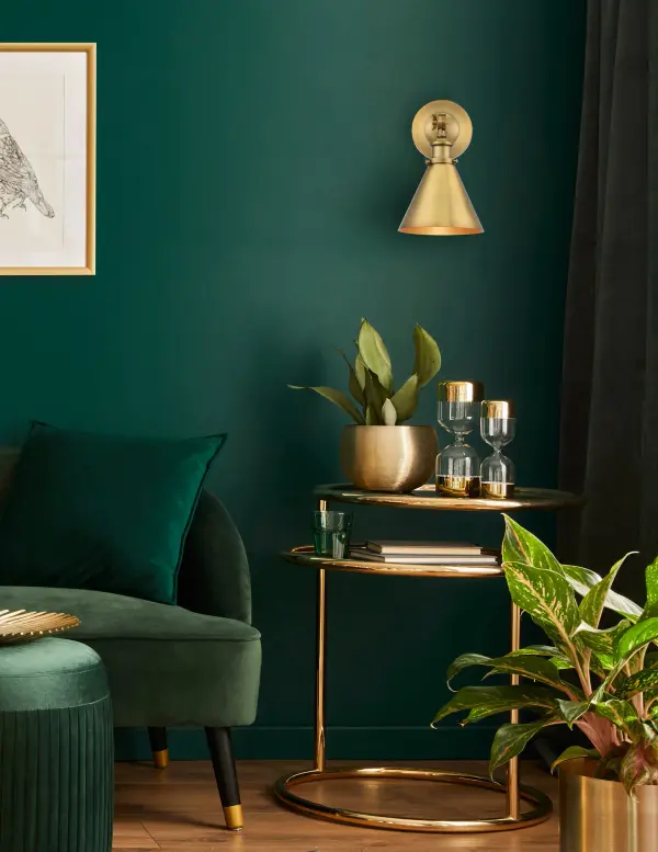 Glenn One Light Wall Sconce in Warm Brass - Image 7