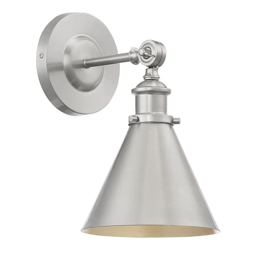 Glenn 1-Light Adjustable Wall Sconce in Satin Nickel - Image 1