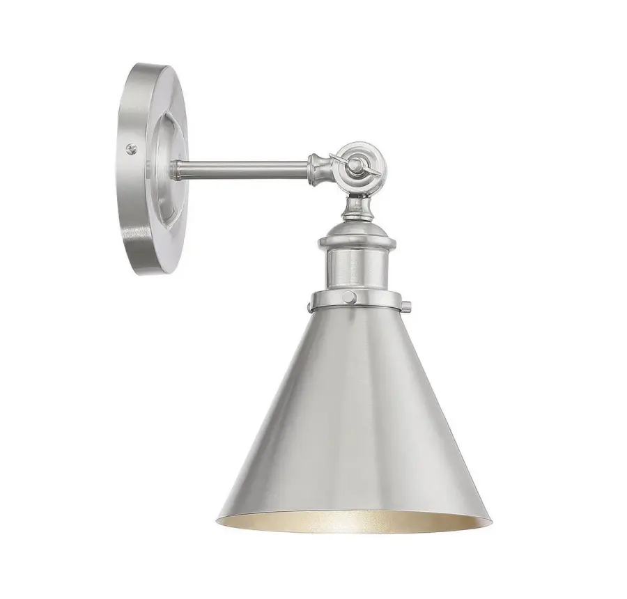 Glenn 1-Light Adjustable Wall Sconce in Satin Nickel - Image 2