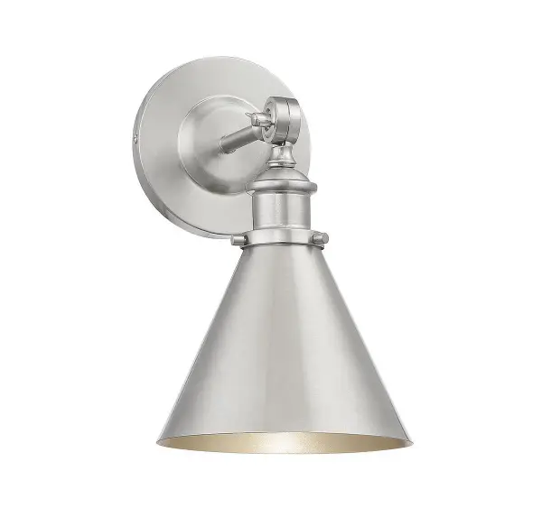 Glenn 1-Light Adjustable Wall Sconce in Satin Nickel - Image 3