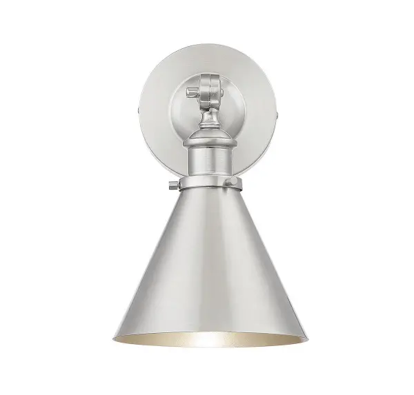 Glenn 1-Light Adjustable Wall Sconce in Satin Nickel - Image 4