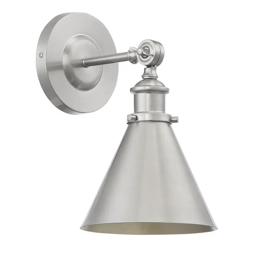 Glenn 1-Light Adjustable Wall Sconce in Satin Nickel - Image 5