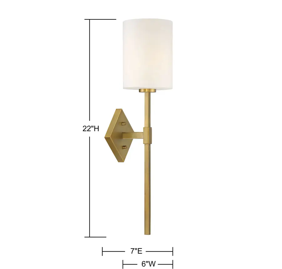 Destin One Light Wall Sconce in Warm Brass - Image 6