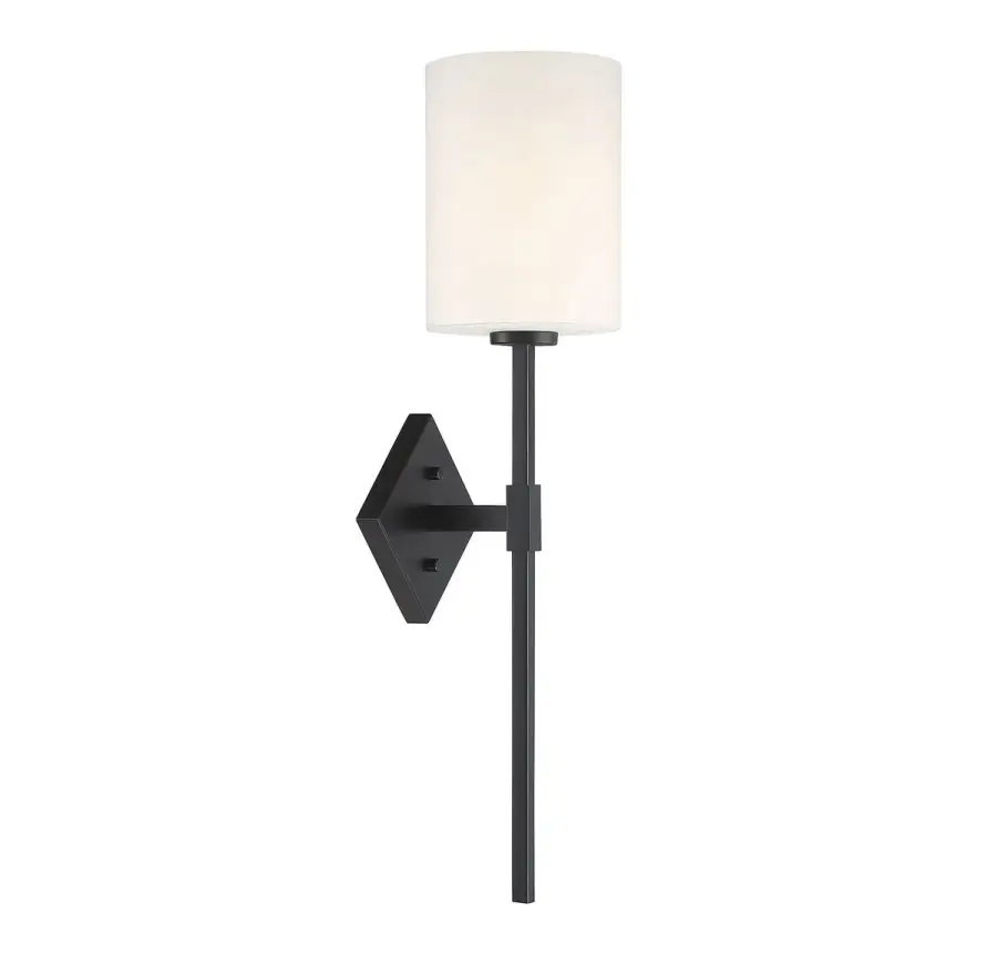 Destin 1-Light Wall Sconce in Matte Black - Image 1