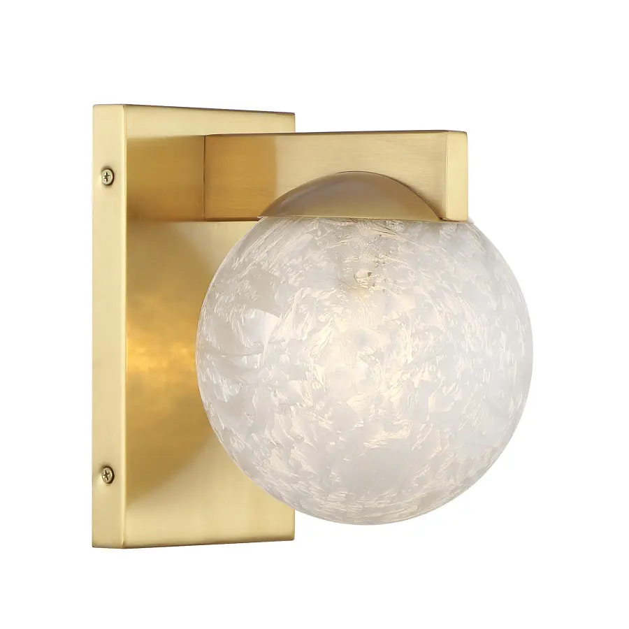 Darien 1-Light Wall Sconce in Warm Brass - Image 1