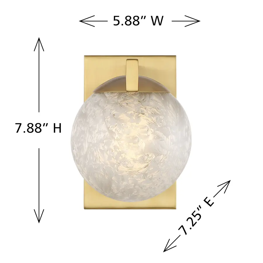 Darien 1-Light Wall Sconce in Warm Brass - Image 6