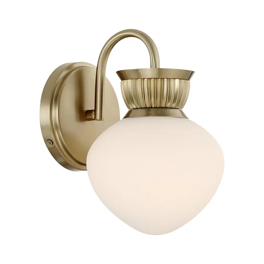 Melbourne 1-Light Wall Sconce in Noble Brass - Image 4