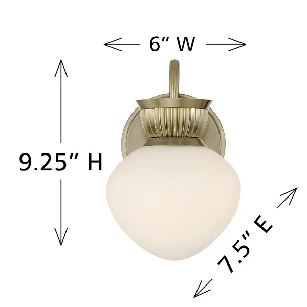 Melbourne 1-Light Wall Sconce in Noble Brass - Image 6