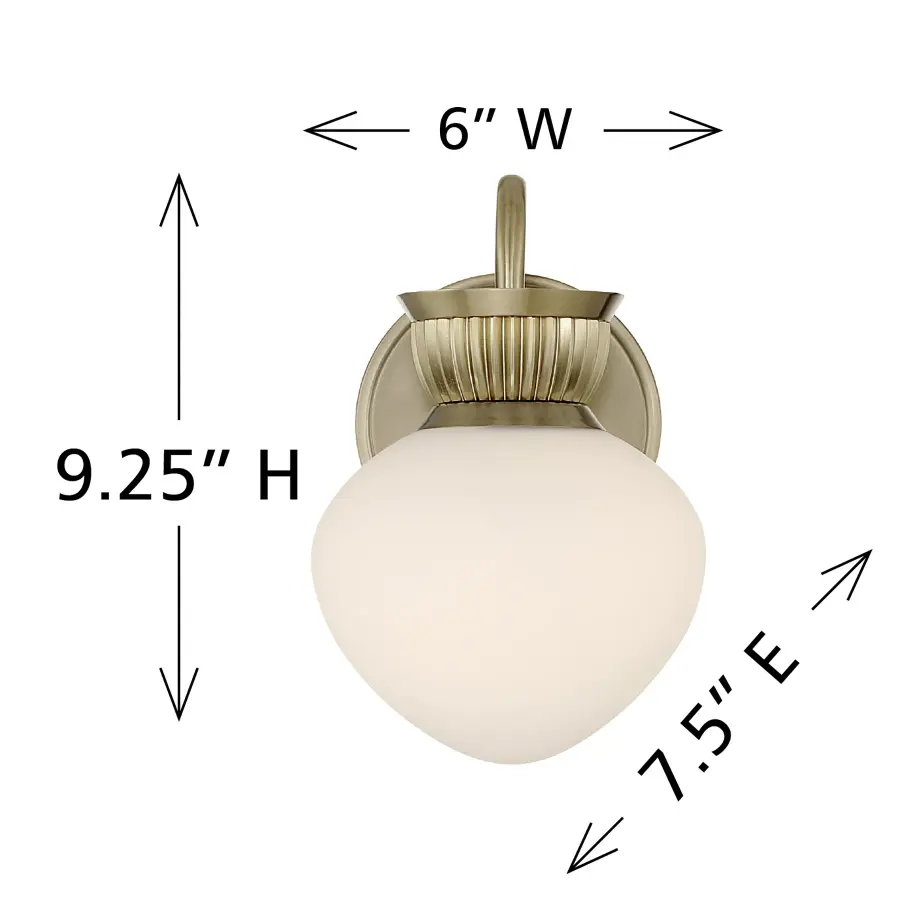 Melbourne 1-Light Wall Sconce in Noble Brass - Image 6