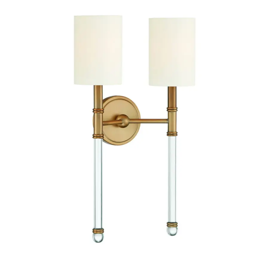 Fremont 2-Light Wall Sconce in Warm Brass - Image 3